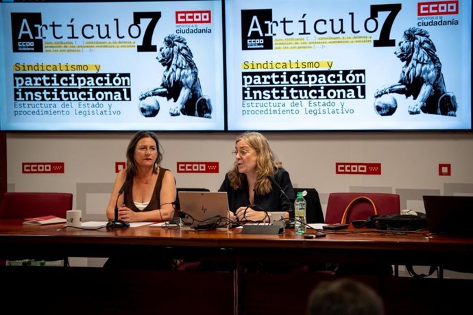 (D): La Secretaria De Estado De Función Pública, Consuelo Sánchez Naranjo, Durante Unas Jornadas  De CCOO 'Sindicalismo Y Participación Institucional'.