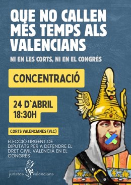 Juristes se concentra ante Les Corts este viernes, víspera del 25A, contra la "inacción" para recuperar el derecho civil