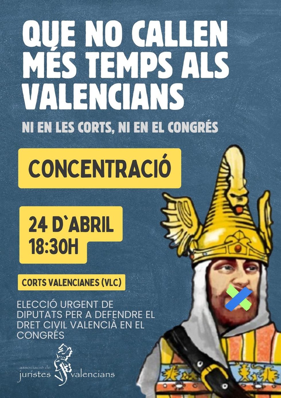 Juristes se concentra ante Les Corts este viernes, víspera del 25A, contra la "inacción" para recuperar el derecho civil