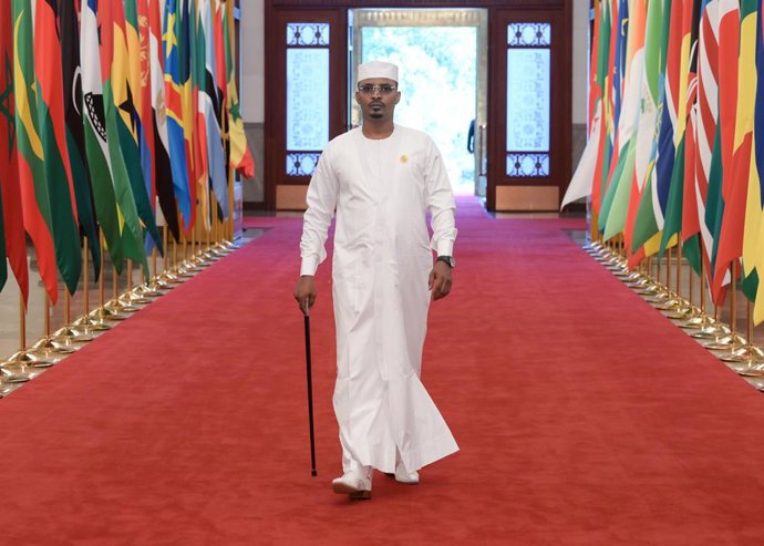 Archivo - BEIJING, Sept. 5, 2024  -- Chadian President Mahamat Idriss Deby Itno arrives for the opening ceremony of the 2024 Summit of the Forum on China-Africa Cooperation (FOCAC) at the Great Hall of the People in Beijing, capital of China, Sept. 5, 202