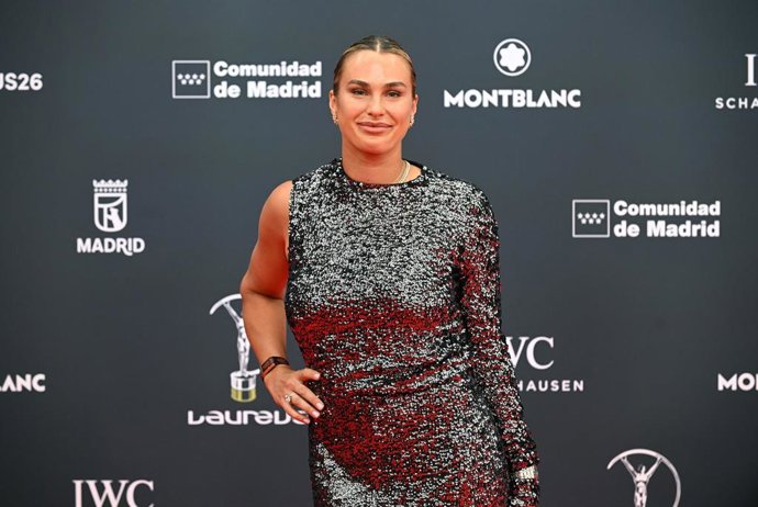 La tenista bielorrusa Aryna Sabalenka durante la gala de entrega de los Laureus World Sports Awards 2026 
