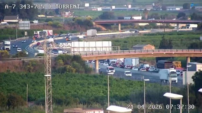 Accidente en la A-7