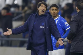 Futbol, Universidad Catolica vs Union La Calera. Fecha 10, Liga de Primera 2026. El entrenador de Universidad Catolica Daniel Garnero es fotografiado durante el partido de la Liga de Primera contra Union La Calera disputado en el Claro Arena de Santiago,