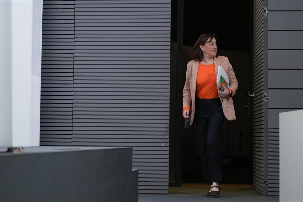 La portavoz del Govern, Silvia Paneque, en la rueda de prensa posterior al Consell Executiu