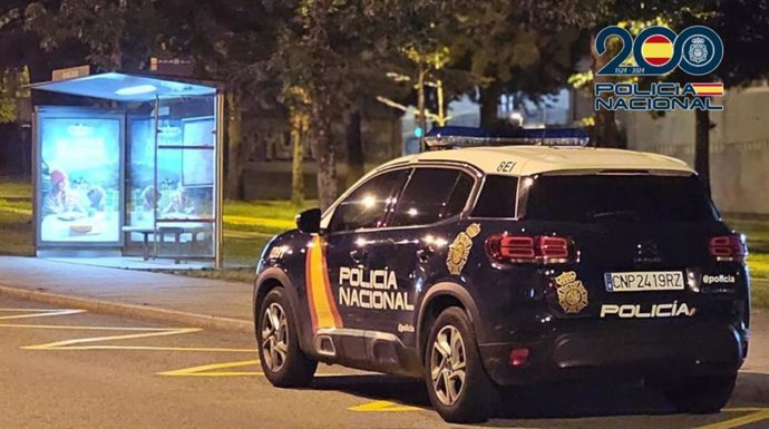 Coche policial en la ciudad de Vigo