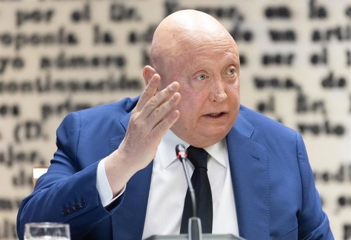 Fernando Samper durante su comparecencia ante la comisión del ‘caso Koldo’, en el Senado.