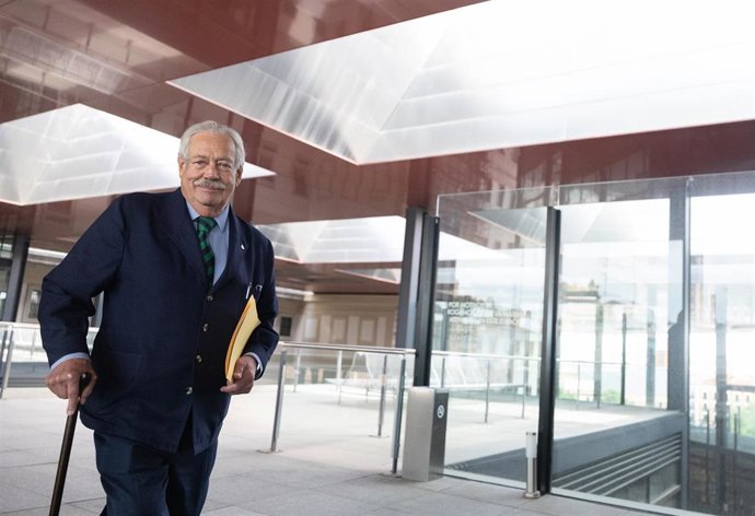 El escritor y académico mexicano Gonzalo Celorio, Premio Cervantes 2025, mantiene un encuentro con los medios de comunicación en el Museo Nacional Centro de Arte Reina Sofía, a 20 de abril de 2026, en Madrid (España).