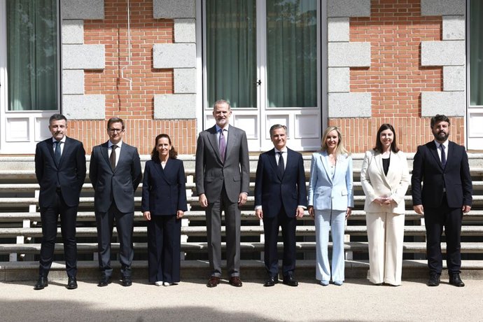 La delegación de Philips Ibérica recibida en audiencia por el rey Felipe VI.
