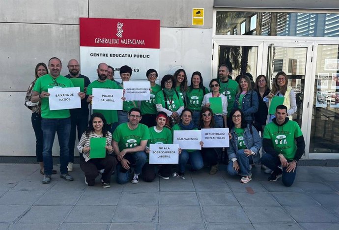 Imagen de archivo de una protesta de profesores.