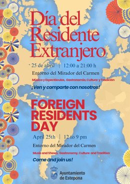 Cartel Cartel Día del Residente Extranjero de Estepona.