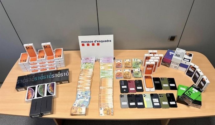 Imagen de los objetos sustraídos en la intervención.