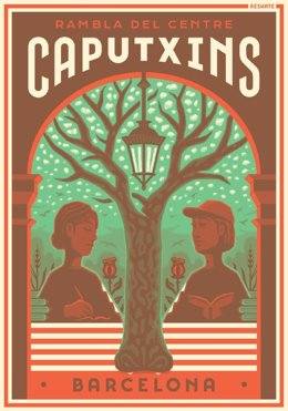 Imagen del póster dedicado a la Rambla dels Caputxins.