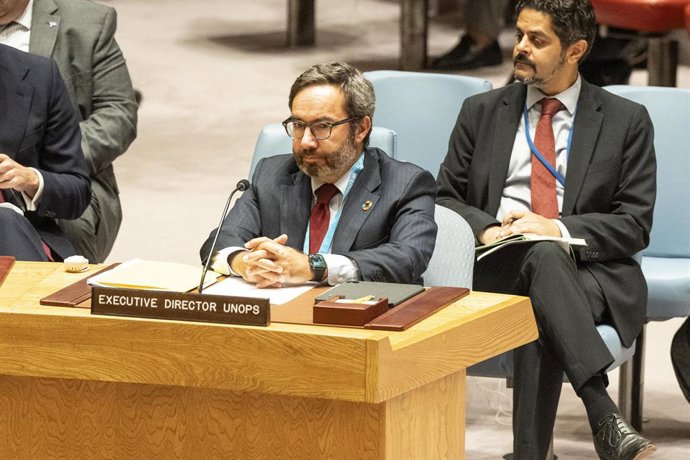 Archivo - September 16, 2024, New York, New York, United States: Jorge Moreira da Silva, Executive Director of UNOPS attends Security Council meeting on situation in the Middle East at UN Headquarters in New York on September 16, 2024