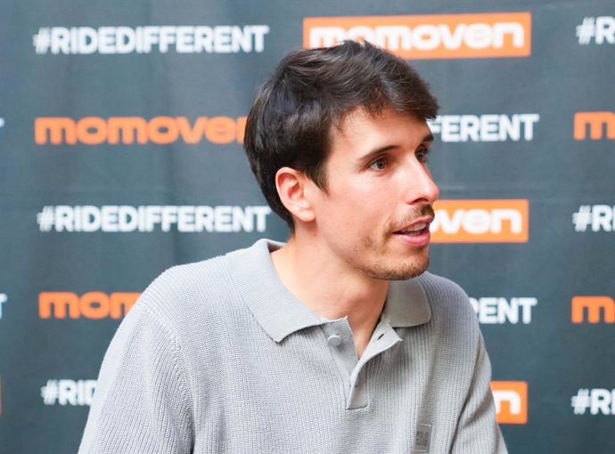 El piloto español de MotoGP Álex Márquez (Ducati), en un evento en Madrid de su patrocinador Momoven.