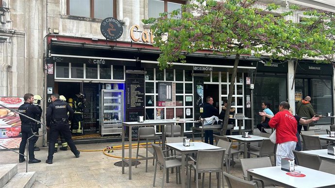 Incendio en la cocina del Café La Catedral.