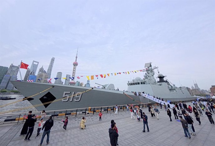 Imagem de arquivo de um navio do Exército chinês.