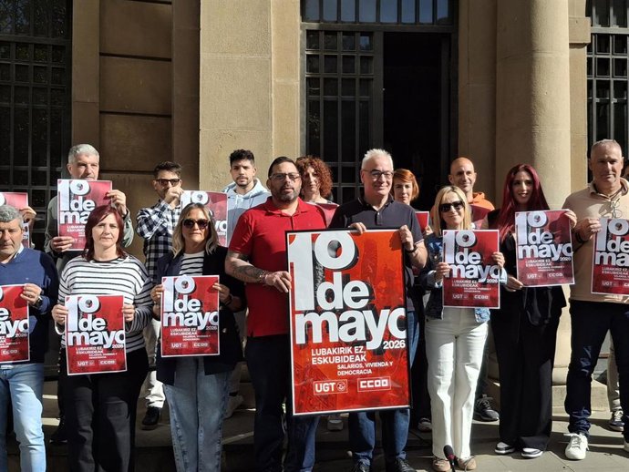 UGT y CCOO presentan su movilización conjunta por el 1º de Mayo de 2026.