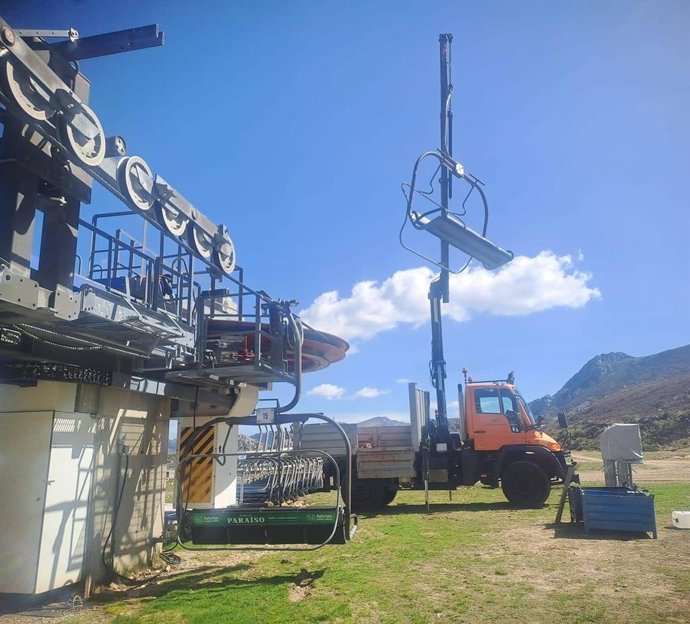 Trabajos en la estación de Valgrande-Pajares