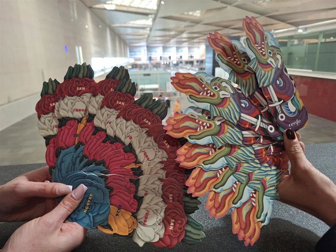 Marcapáginas de Renfe por el Día de San Jorge.