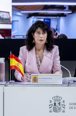 La ministra de Igualdad, Ana Redondo, preside la Conferencia Sectorial de Igualdad, a 15 de abril de 2026, en Madrid (España). Reunión con las consejeras y consejeros autonómicos para concretar el reparto de casi 180 millones de euros destinados a la luch