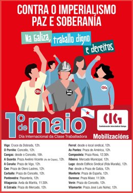 Cartel de la CIG por este 1 de mayo