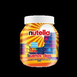 Tarro de Nutella ilustrado con el Museo de Arte Contemporáneo de León.