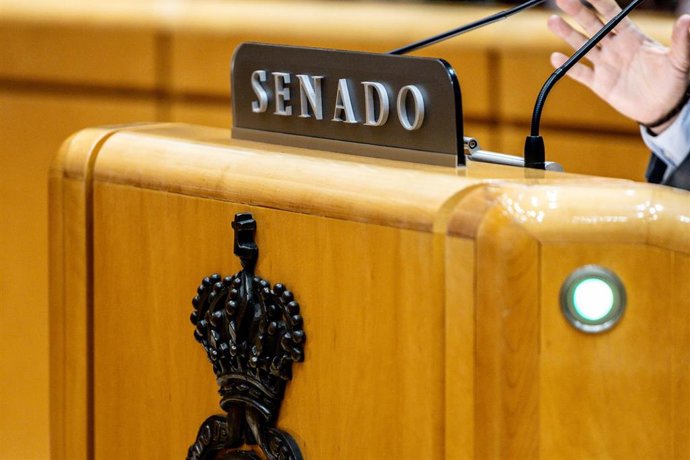 El ministro de la Presidencia, Justicia y Relaciones con las Cortes, Félix Bolaños, interviene durante la sesión de control al Gobierno, a 21 de abril de 2026, en Madrid (España). 