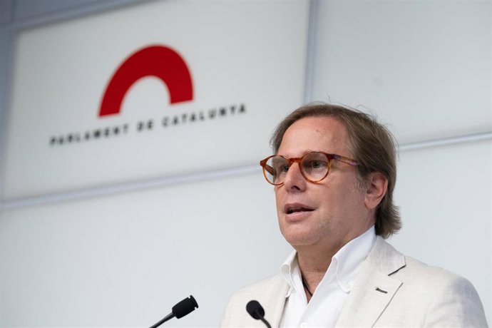 Archivo - El portavoz de Vox en el Parlament, Joan Garriga