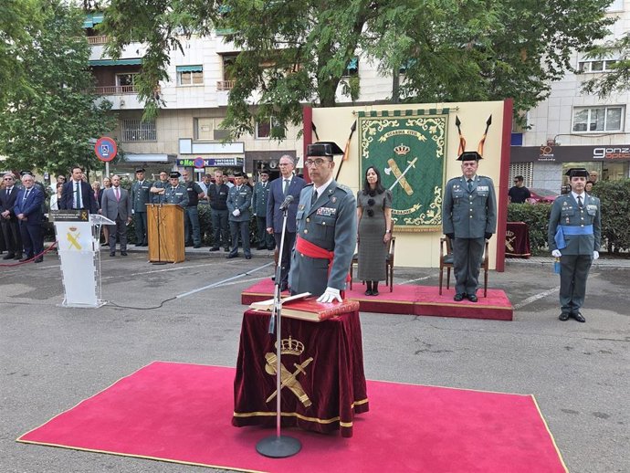 Toma de posesión del nuevo jefe de la Guardia Civil en Extremadura, Andrés Velarde Tazón
