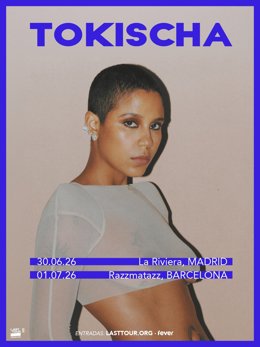 Cartel de los conciertos en Madrid y Barcelona