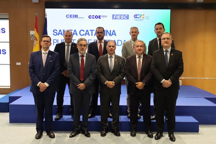 Participantes en el encuentro empresarial en CEOE sobre Santa Catarina, como puerta de entrada a Brasil para las empresas españolas