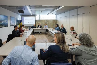Un instante de la reunión entre representantes de los servicios meteorológicos y de protección civil de Catalunya y Andorra