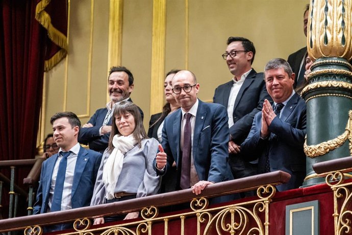 La delegación de Formentera durante una sesión plenaria, en el Congreso de los Diputados, a 26 de marzo de 2026, en Madrid (España). 