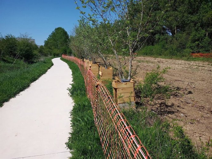 Tramos de la ruta ciclable entre Agurain y Araia
