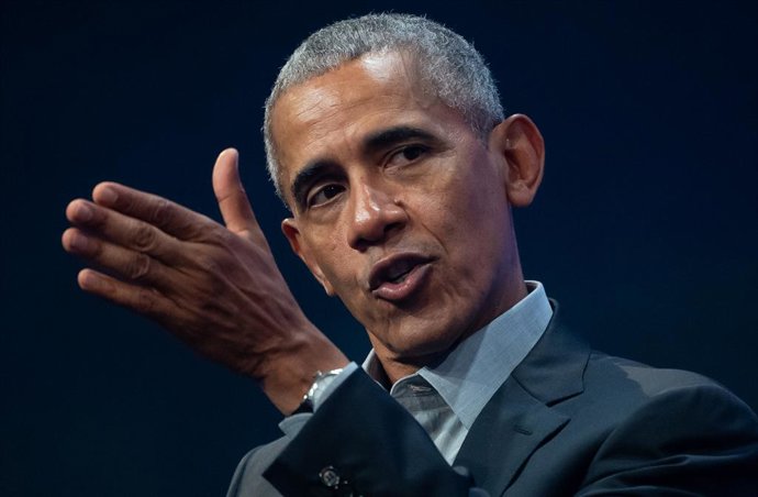 Archivo - FILED - 29 September 2019, Munich: Former US President Barack Obama speaks at the meeting of the founders and investors of Bits & Pretzels. Photo: Sven Hoppe/dpa