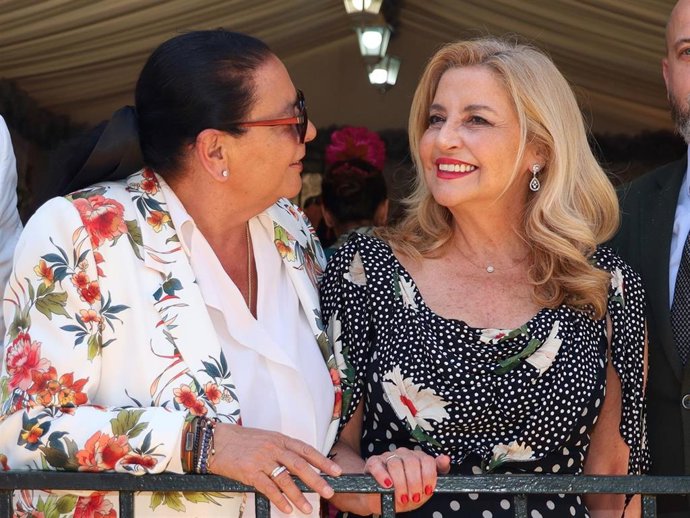 María del Monte, abierta a un encuentro con Isa Pantoja en la Feria de Abril, pero incómoda al hablar de Antonio Tejado