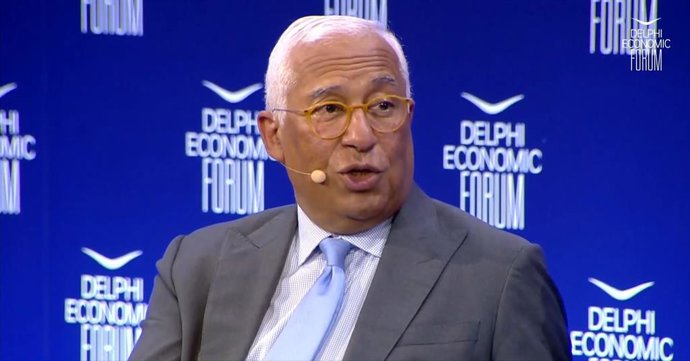 El presidente del Consejo Europeo, António Costa,  en el Foro Económico de Delfos (Grecia)
