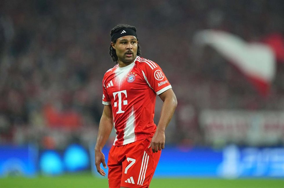 Serge Gnabry, en un partido con el Bayern.