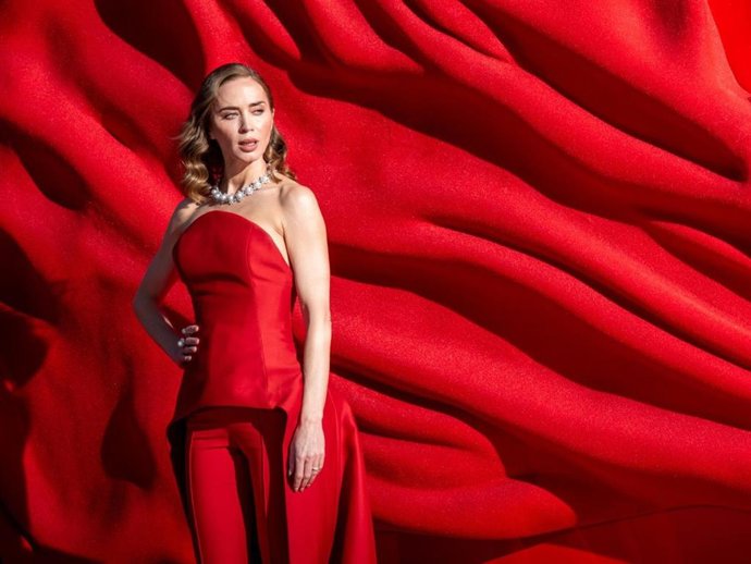 Emily Blunt en la promoción de 'El diablo viste de Prada' en Londres