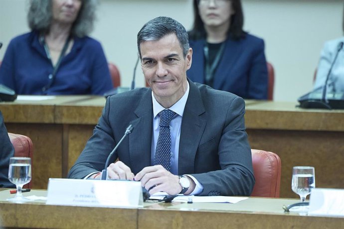 El presidente del Gobierno, Pedro Sánchez, inaugura la primera reunión del Panel de Expertos en IA de Naciones Unidas, que se celebra en el Congreso, a 22 de abril de 2026, en Madrid (España). El Panel es un órgano científico independiente de Naciones Uni