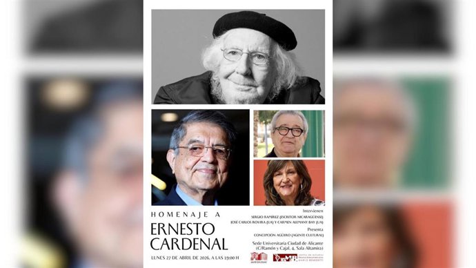 El CeMaB rinde homenaje al poeta Ernesto Cardenal con una mesa redonda en la Sede Ciudad de Alicante