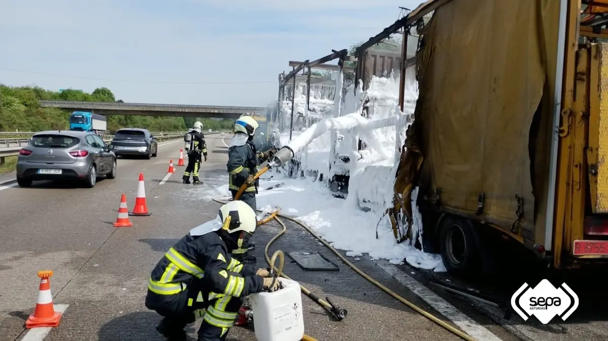 Incendio de camión