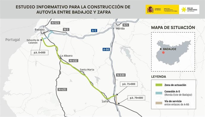 Estudio informativo de la autovía Badajoz-Zafra
