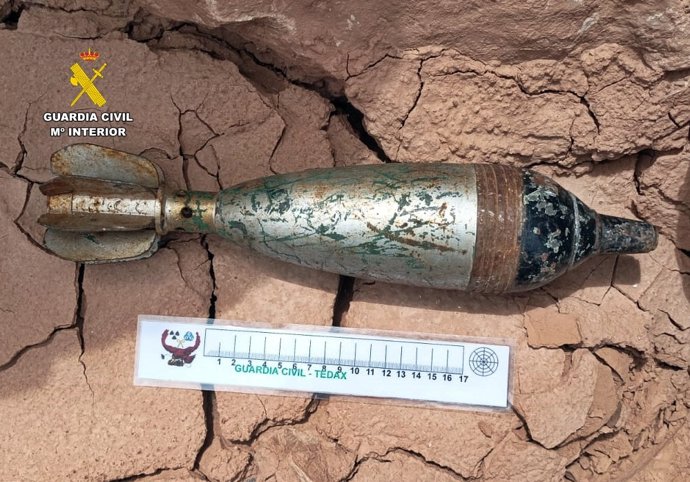 Granada de mortero desactivada por la Guardia Civil en Zafra
