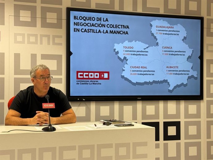 El secretario de Acción Sindical de CCOO Castilla-La Mancha, Ángel León