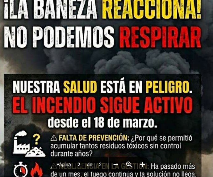 Ciudadanos de La Bañeza convocan concentraciones ante la persistencia del incendio en la zona industrial