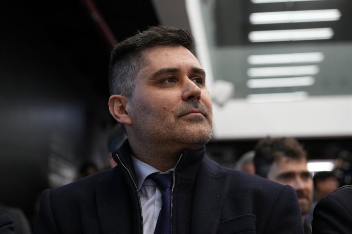 Archivo - David Aganzo during the presentation of the Vicente del Bosque Football Academy 2025 at Santander Work Cafe on March 27, 2025, in Madrid, Spain.