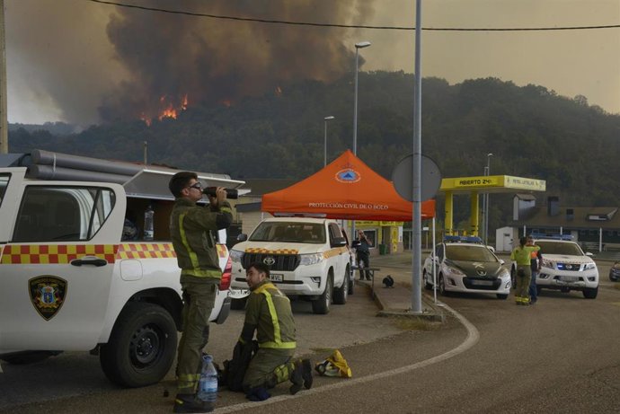 Archivo - Incendio en Ourense