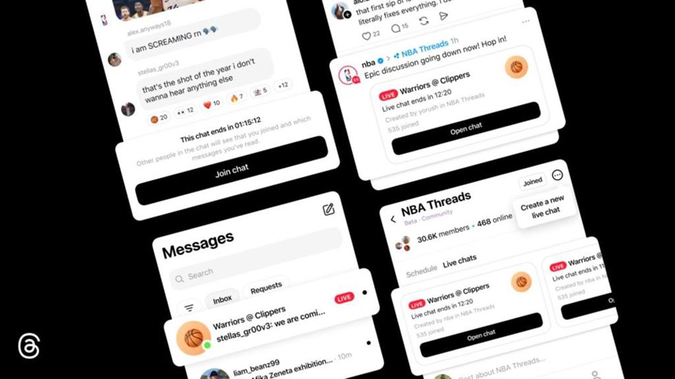 Chats en directo en Threads.