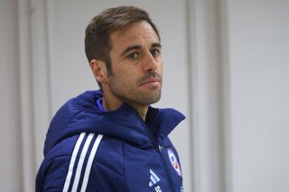 Futbol, Conferencia seleccion chilena. Conferencia del entrenador de la seleccion chilena Nicolas Cordova previo al partido contra Uruguay en el Estadio Nacional. Santiago, Chile. 08/09/2025 Jonnathan Oyarzun/Photosport  Football, Press Conference of